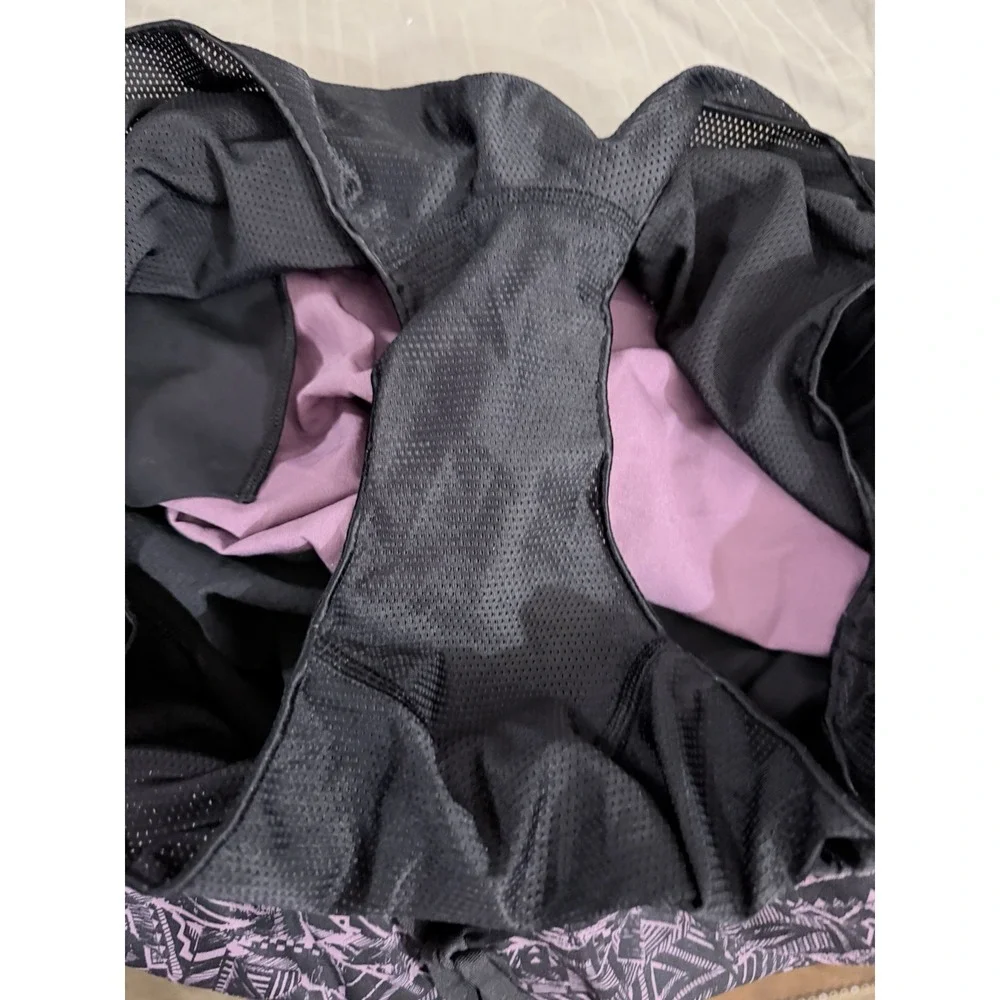 Lululemon Lane Line Shorts Men's Large Ripple Geo Vintage Plum Black 6